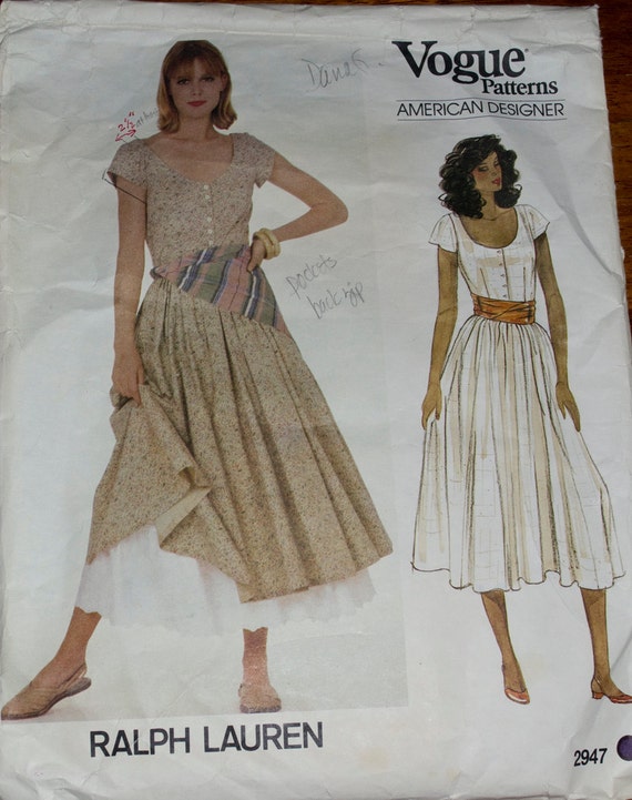 Vintage Vogue 2947 Ralph Lauren sewing pattern