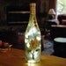 wine bottle lamp, sunflower, yellow, night light, home decor