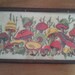 Framed Mushroom Crewel Art