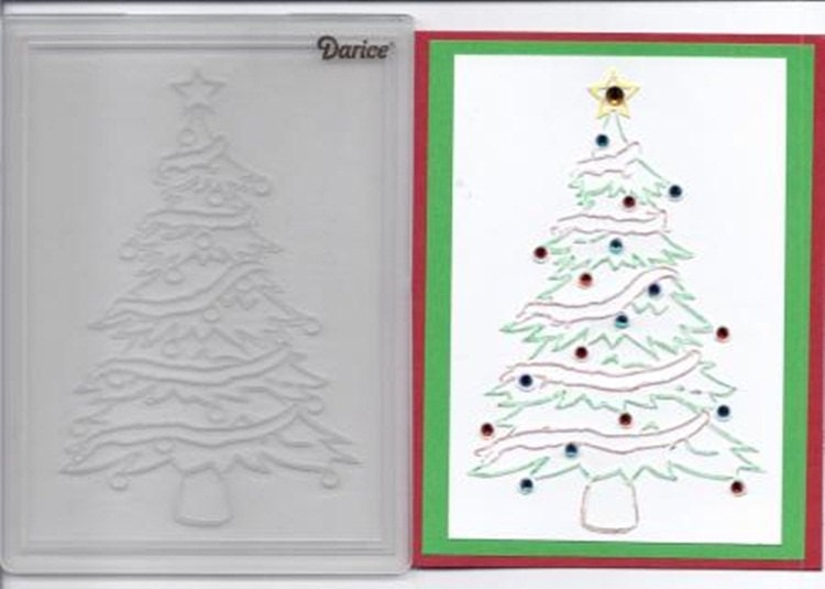 CHRISTMAS TREE embossing folder 121556