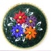 Vintage Italian Micro Mosaic Brooch Pin Green