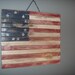 Wood Slat Distressed American Flag wall decor