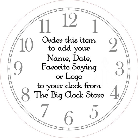 Customize your Big Clock Store Clock