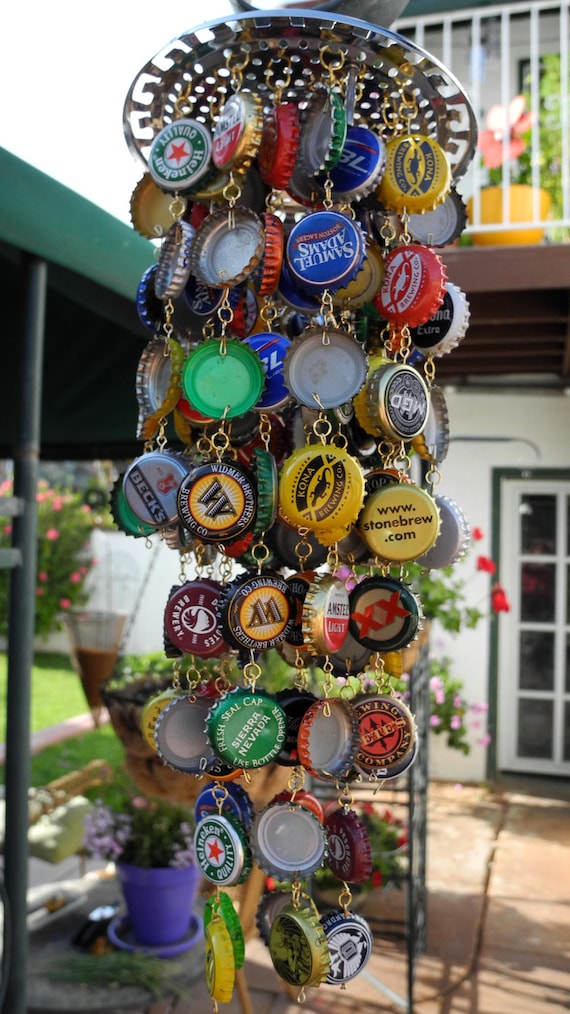 Handmade Random Beer Bottle Cap Wind Chime