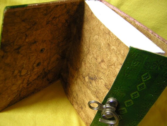 genuine handmade leather journal notebook with recycled paper