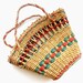 Vintage Boho Woven Sisal Bag Tote Shoulder Bag Natural woven tote bag 1980s