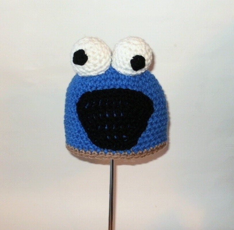 Cookie Blue Monster Hat. Beanie. Any Sizes Newborn to