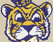 Items similar to LSU Tiger logo Embroidery Design 3 sizes on Etsy