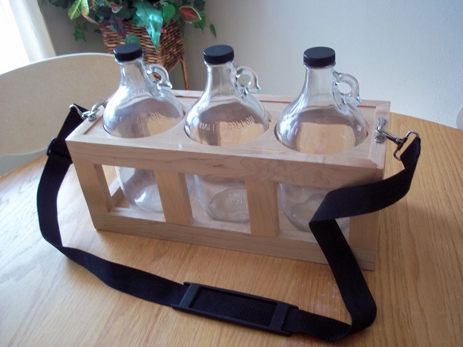 Growler Carrier Beer Tote That Transports 3 by TilnicCreations