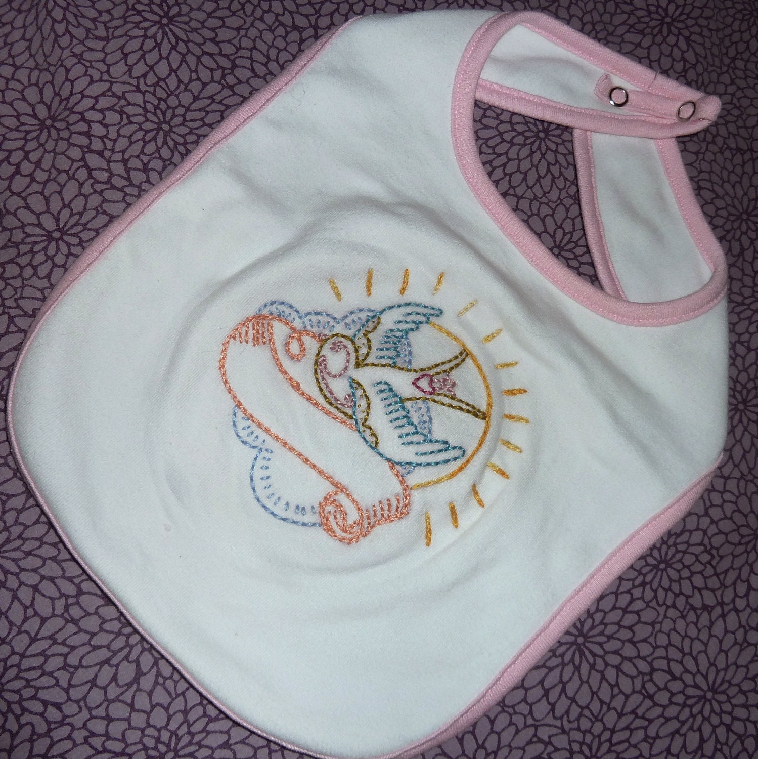 Swallow Tattoo Customizable Baby Bib by HelloSweetHome on Etsy