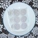 Sparkle Silver Glitter Scallop Wedding Envelope, Invitation Sticker Seals / Favor Bag Seals / Thank You Cards
