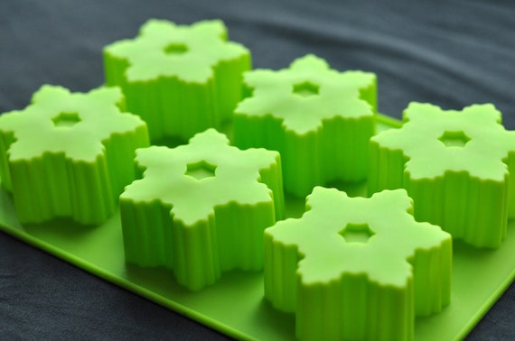 Silicone Snowflake Soap Molds Cake Chocolate  Jelly Ice Candle