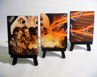 Awesome Ghostbusters 'Crossing the Streams' Collectable Film Art - Limited Edition Mini Canvas - Great Stocking Filler for Christmas