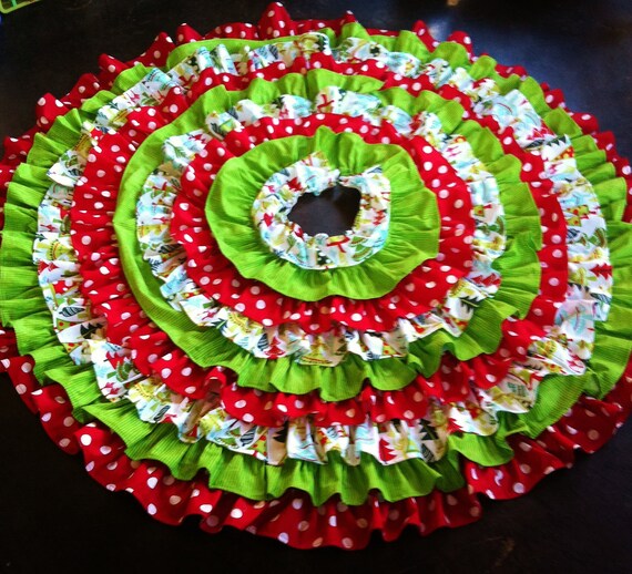ruffled christmas tree skirt by likemymotherdoes on etsy ruffled christmas tree skirt by likemymotherdoes on etsy
