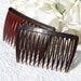 Vintage Hair Comb Set, Brown Celluloid, USA, 1950s 1960s Mid Century Mad Men, Fall Autumn Accessory Jewelry