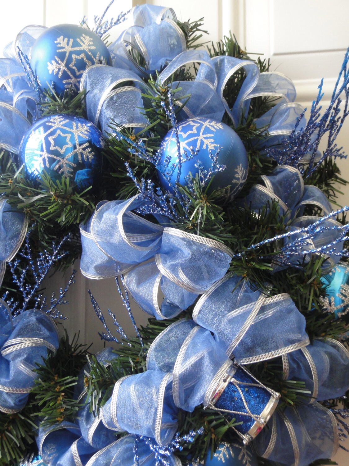 Blue Christmas Wreath