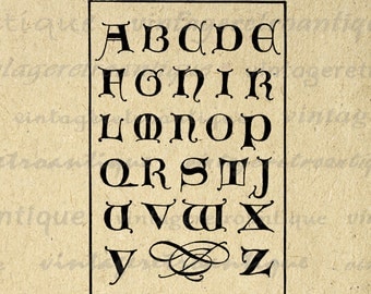 Printable Image Ancient Alphabet Download by VintageRetroAntique