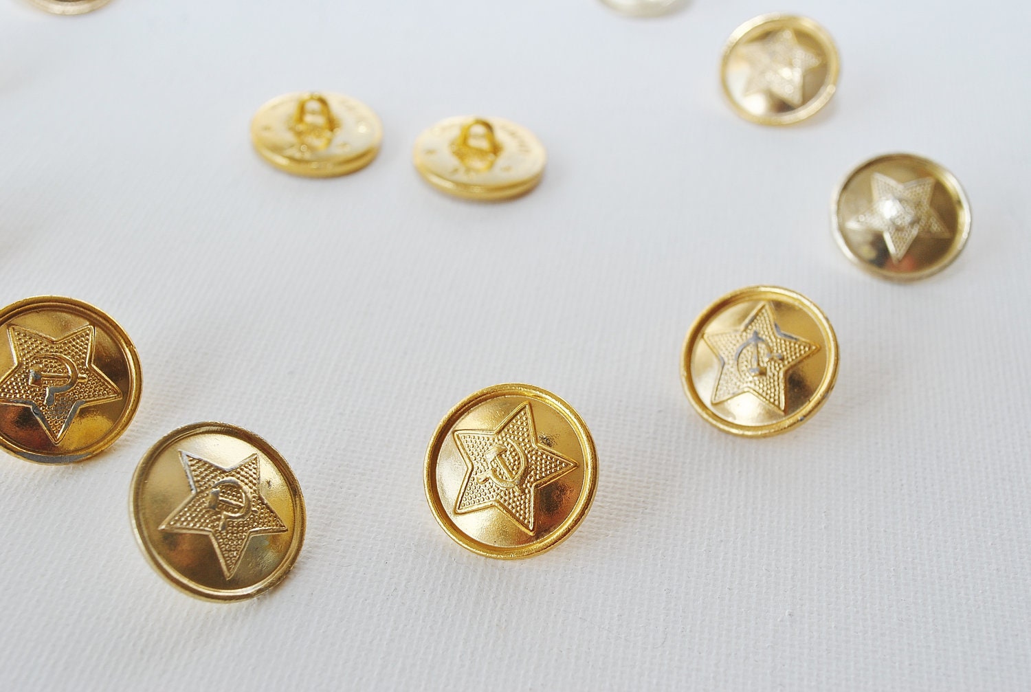 Russian military buttons/ Lot of 14/ Red Army by marinavintage