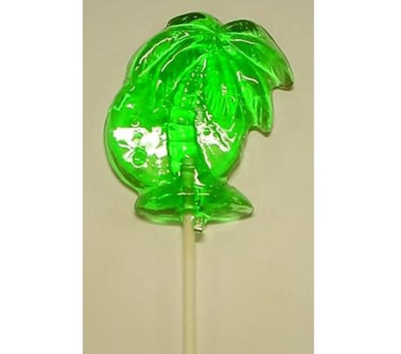 1 dz Hard Candy Palm Tree Shaped Lollipop Wedding Favors w/