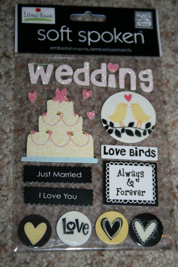 wedding day stickers for scrapbooking