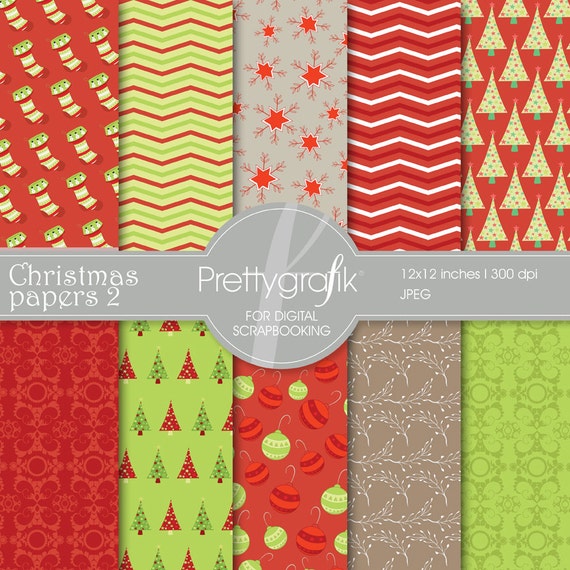 80% OFF SALE Christmas digital paper, commercial use, scrapbook papers, background - PS561 Il_570xn