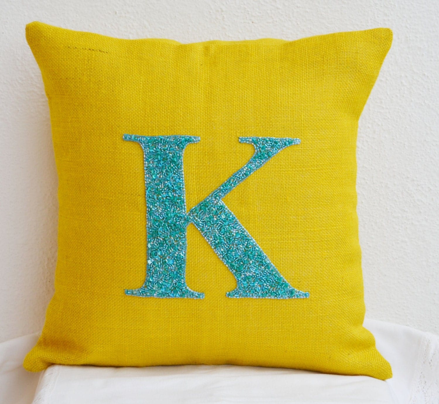 Personalized pillows Teal Aqua Monogrammed pillows Outdoor
