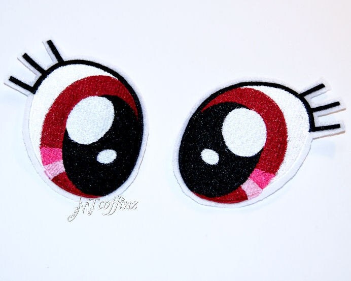 my little pony rainbow dash eyes iron on embroidery by