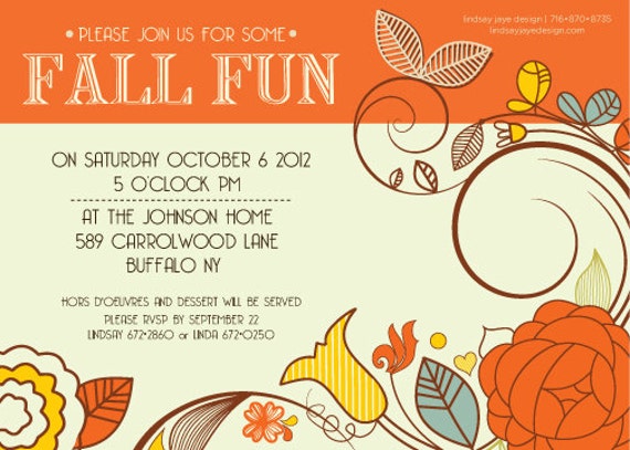 Printable Fall Party Invitations 4