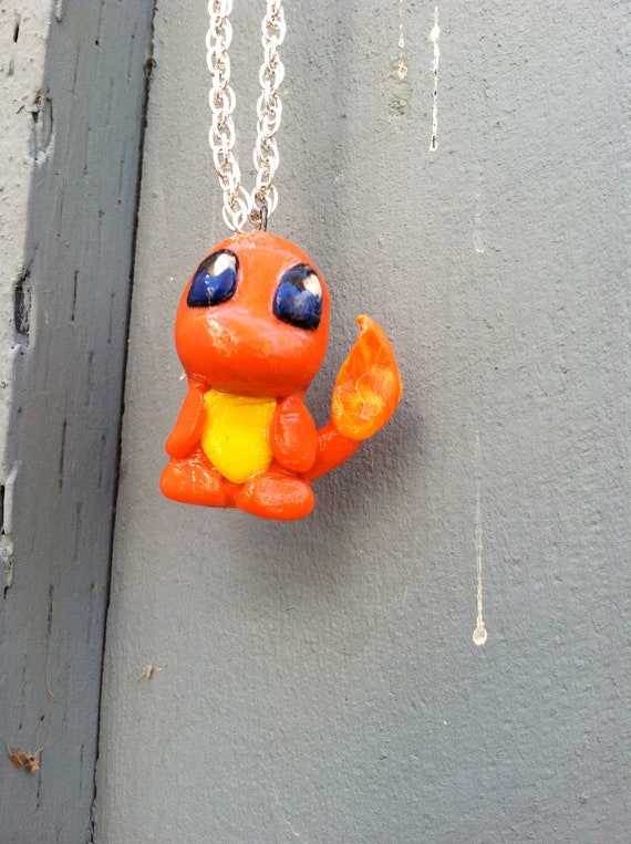 Pokemon Necklace Charmander Polymer Clay Charm