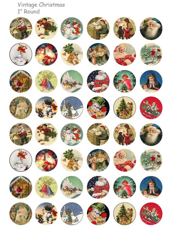 99 Cent Sale Vintage Christmas Digital Collage Sheet 1