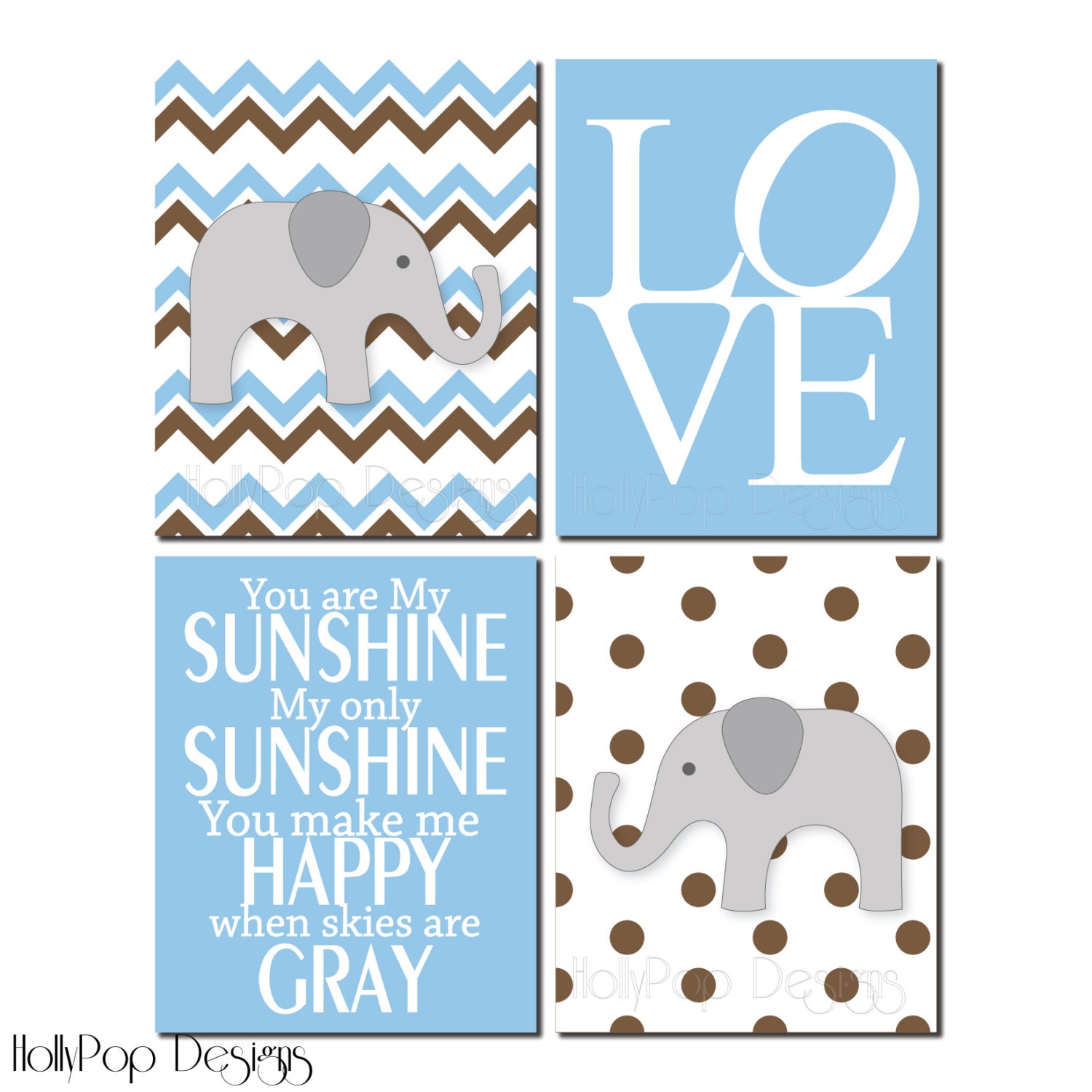 Nursery Wall Decor Chevron Wall Art Baby Boy Art Kids Wall