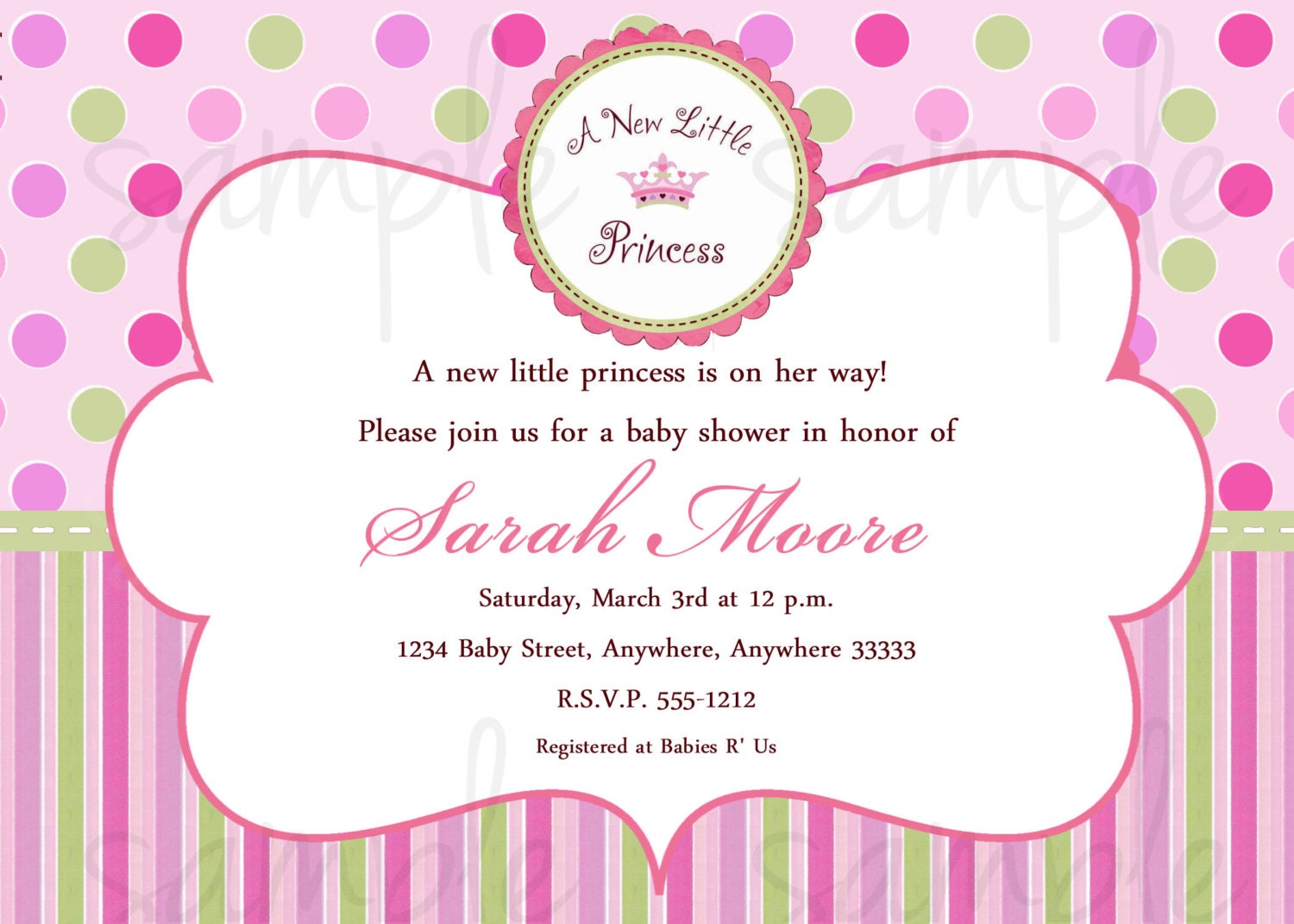 New Little Princess Baby Shower Invitations 3