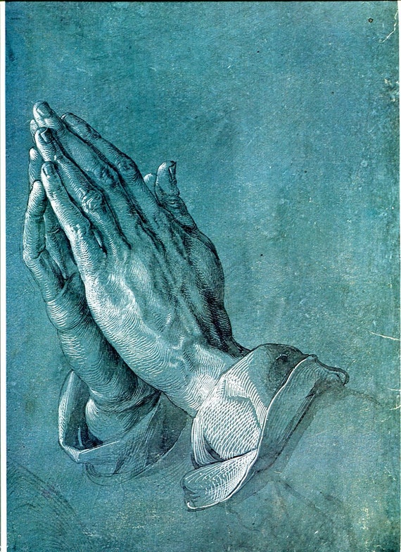 Praying Hands Durer Antique / Vintage Art Print Biblical