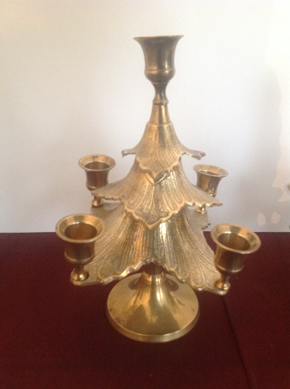 brass christmas tree candle holder brass christmas tree candle holder