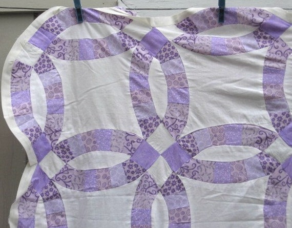 purple wedding ring quilt top