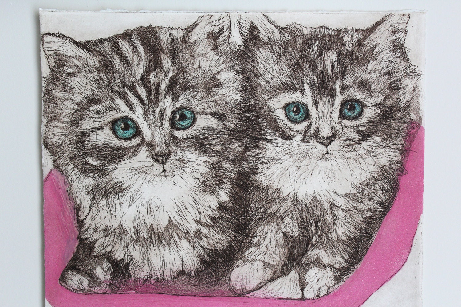 Cute Kittens Print by CuteAndRandom on Etsy