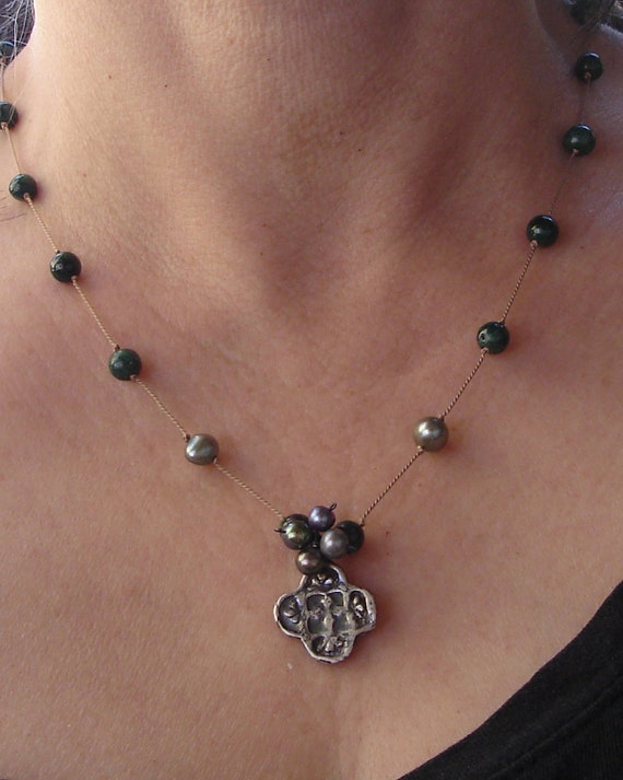 Medieval style cross necklace