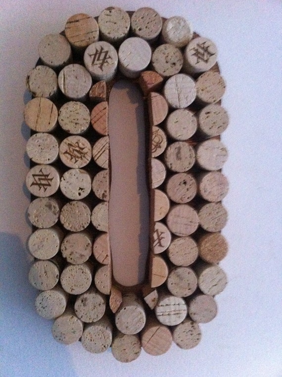 Handmade Letters and symbols made of Wine Corks by WineNotCork