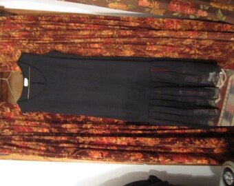 vintage black steampunk,goth,vampire flapper style dress size M