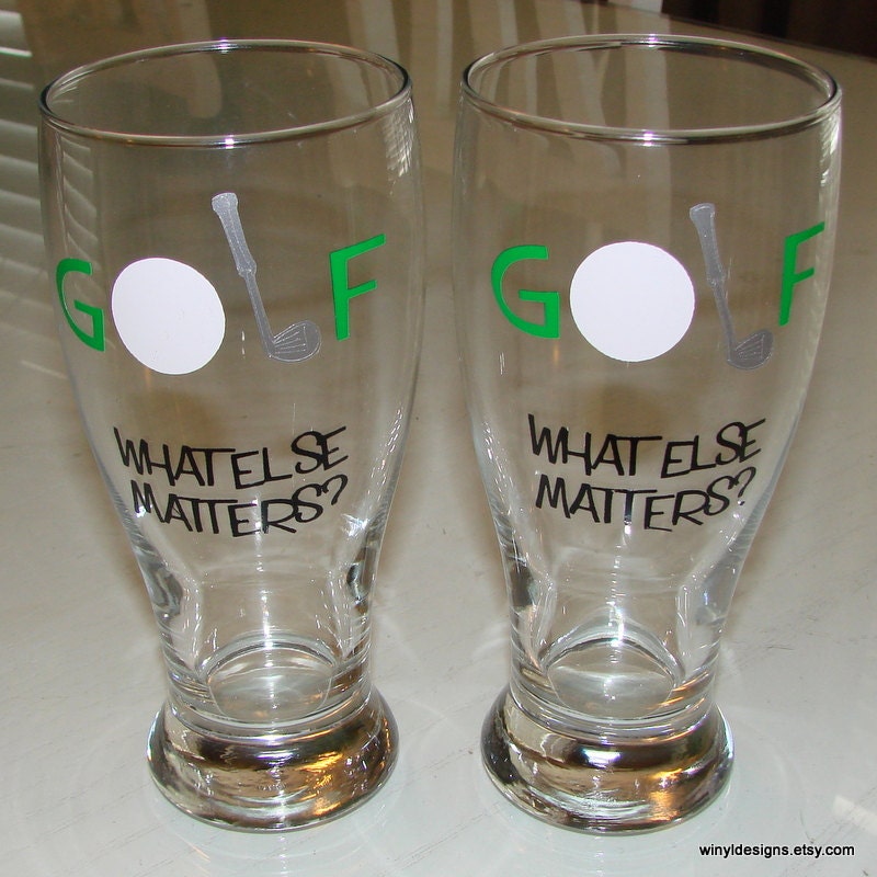 Personalized Golf Beer Pilsner Glass Great Golfer Gift