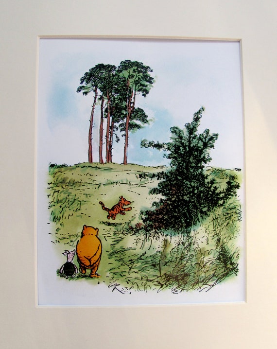 Vintage Winnie The Pooh Art Print A.A. Milne by WillowAndSpark