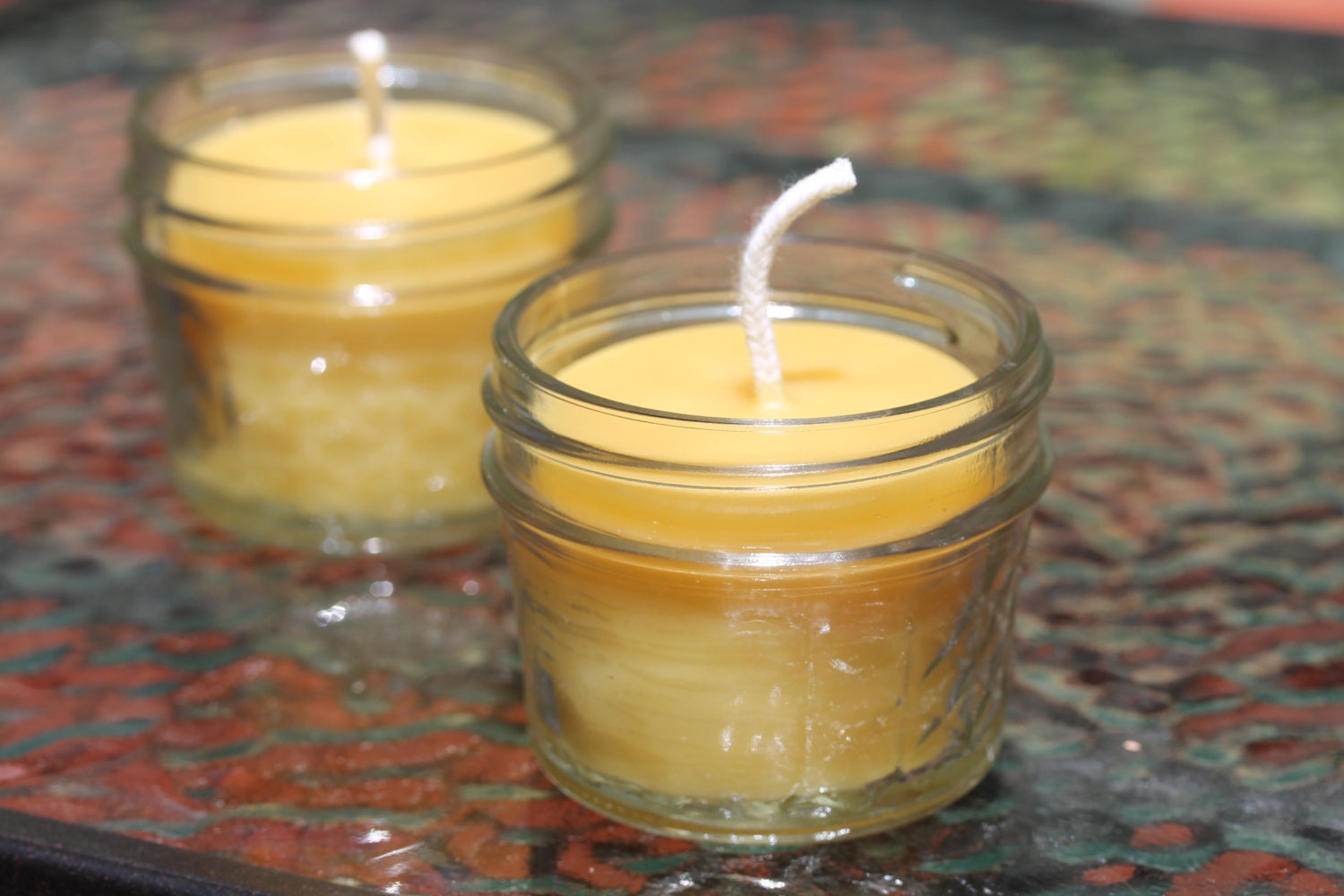 Citronella Beeswax Mason Jar Candle by TheBeesWaxyKnees on Etsy