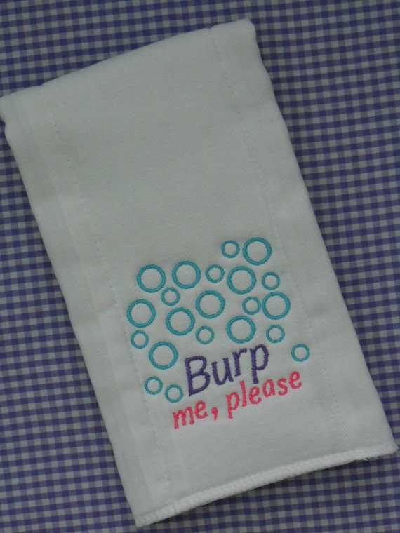Burp me please Burp Cloth Fun Baby Burp Cloth by MainelyApplique