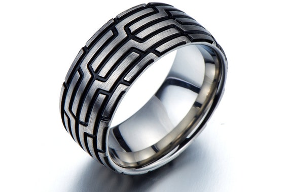 Cool Mens Ring for Him/Stainless Steel by beyondcoolmetal on Etsy