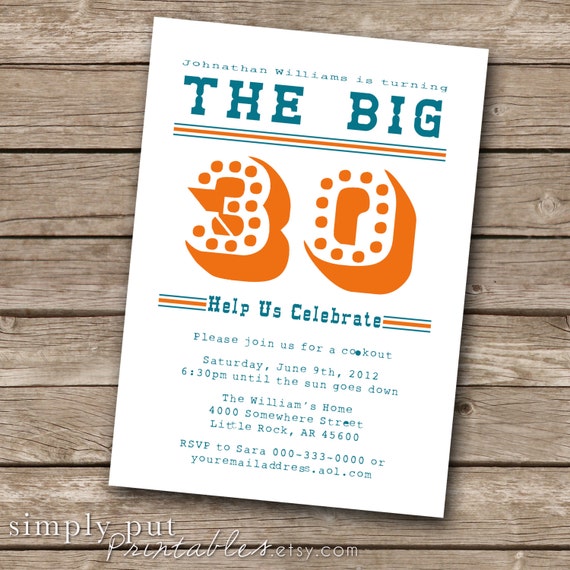 The Big 30 Birthday Invitation 2