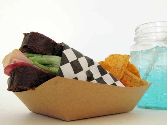 50 LARGE Kraft Heavy Paper Food Tray for Parties, Showers or Wedding Il_570xn