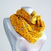 Handmade Dalmatian Dog Infinity Scarf - Mustard Summer Cotton Scarf