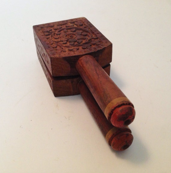 Items similar to Antique HandCarved Wood Citrus Juicer on Etsy