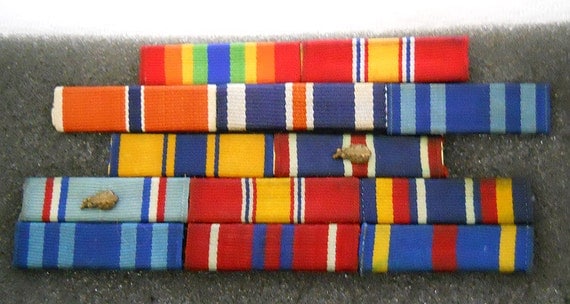 Collection of military ribbons Fruit Salad US Air