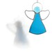 RESERVED FOR GIANNABIO Blue Angel Stained Glass Suncatcher